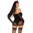 Эротический костюм черной невесты Leg Avenue Heartbreak Bride L - [Фото 2]