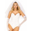 Эротический костюм невесты Leg Avenue Tiered bridal veil O/S - [Фото 1]