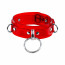Ошейник для фиксации Feral Feelings - D-Rings Red Trasparent - [Фото 1]