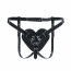 Трусики Сердце для страпона Feral Feelings - Hearts Strap-on Belt Black - [Фото 1]