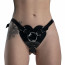 Трусики Сердце для страпона Feral Feelings - Hearts Strap-on Belt Black - [Фото 2]