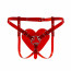 Трусики Сердце для страпона Feral Feelings - Hearts Strap-on Belt Red Trasparent - [Фото 1]