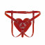 Трусики Сердце для страпона Feral Feelings - Hearts Strap-on Belt Red - [Фото 1]
