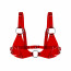 Лиф классический Feral Feelings - Bikini Top Red Trasparent - [Фото 1]