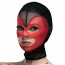 Маска сердце сетка с открытым ртом и глазами Feral Feelings - Hearts Mask Black/Red - [Фото 1]