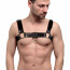 Мужская портупея на грудь из натуральной кожи Feral Feelings - Bulldog Harness Black - [Фото 1]