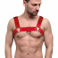 Мужская портупея на грудь из натуральной кожи Feral Feelings - Bulldog Harness Red - [Фото 1]