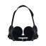 Лиф Сердце из натуральной кожи Feral Feelings - Hearts Bra Black - [Фото 1]