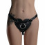 Трусики Сердце для страпона из натуральной кожи Feral Feelings - Hearts Strap-on Belt Black - [Фото 2]