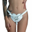 Трусики Сердце для страпона из натуральной кожи Feral Feelings - Hearts Strap-on Belt White - [Фото 2]