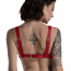 Лиф из натуральной кожи Feral Feelings - Bikini Top Red - [Фото 3]