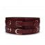 Кожаный пояс для бондажа Liebe Seele Wine Red Waist Cuff S Size - [Фото 1]