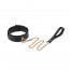 Ошейник с поводком Liebe Seele Black Organosilicon Collar with Leash - [Фото 1]