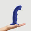 Насадка для страпона с двойной точечной пульсацией Strap-On-Me TAPPING DILDO WAVE - NIGHT BLUE - [Фото 4]