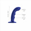 Насадка для страпона с двойной точечной пульсацией Strap-On-Me TAPPING DILDO WAVE - NIGHT BLUE - [Фото 2]