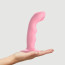 Насадка для страпона с двойной точечной пульсацией Strap-On-Me TAPPING DILDO WAVE - CORAL PINK - [Фото 4]