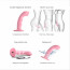 Насадка для страпона с двойной точечной пульсацией Strap-On-Me TAPPING DILDO WAVE - CORAL PINK - [Фото 3]
