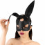 Кожаная маска Зайки Art of Sex - Bunny mask, цвет Черный - [Фото 1]