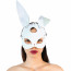 Кожаная маска Зайки Art of Sex - Bunny mask, цвет Белый - [Фото 1]