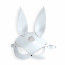 Кожаная маска Зайки Art of Sex - Bunny mask, цвет Белый - [Фото 3]