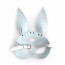 Кожаная маска Зайки Art of Sex - Bunny mask, цвет Белый - [Фото 4]