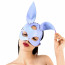 Кожаная маска Зайки Art of Sex - Bunny mask, цвет Лавандовый - [Фото 1]