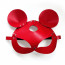 Кожаная маска зайки Art of Sex - Mouse Mask, цвет Красный - [Фото 3]