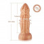 Силиконовый дилдо Hismith Slightly Curved Silicone Dildo Monster Series - [Фото 2]