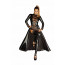 Платье-плащ с мокрым эффектом Noir Handmade F128C Powerwetlook gown coat, L - [Фото 1]
