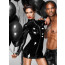 Платье с мокрым эффектом Noir Handmade F187 PVC mini dress, XL - [Фото 4]