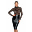 Платье с кружевным топом Noir Handmade F228 Midi dress with soft lace top, L, мокрый эффект - [Фото 1]