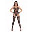 Боди Noir Handmade F242 Tulle body with patterned flock embroidery, XL - [Фото 3]