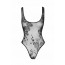 Боди Noir Handmade F242 Tulle body with patterned flock embroidery, XL - [Фото 6]