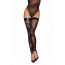 Чулки без мыска Noir Handmade F243 Tulle stockings with patterned flock embroidery, S - [Фото 3]