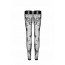 Чулки без мыска Noir Handmade F243 Tulle stockings with patterned flock embroidery, S - [Фото 5]