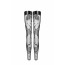 Чулки без мыска Noir Handmade F243 Tulle stockings with patterned flock embroidery, S - [Фото 4]