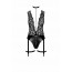 Боди Noir Handmade F297 Libido, 3XL, черное, кружево, низ под латекс, открытый доступ, гартеры - [Фото 4]