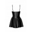 Платье Noir Handmade F308 Dreamer, S, мини, под латекс, открытые плечи, юбка клеш, молния спереди - [Фото 6]