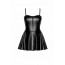 Платье Noir Handmade F308 Dreamer, M, мини, под латекс, открытые плечи, юбка клеш, молния спереди - [Фото 5]