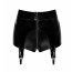 Шортики Noir Handmade F325 Glam, XL, black, винил, высокая талия, крепления для чулок, с доступом - [Фото 6]