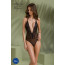 Боди Passion DROSERA BODY black, L/XL, высокие вырезы, верх на завязках - [Фото 6]