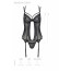 Корсет Passion DROSERA CORSET black, S/M, с креплениями для чулок, трусики в комплекте - [Фото 5]