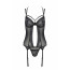 Корсет Passion DROSERA CORSET black, XXL/XXXL, с креплениями для чулок, трусики в комплекте - [Фото 3]