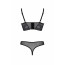 Комплект Passion DROSERA SET black, L/XL, сетка+кружево, бюстье и трусики танга - [Фото 4]