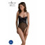 Боди Passion KERRIA BODY black, S/M, с высокими вырезами и верхом балконет - [Фото 1]