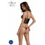 Комплект Passion KERRIA SET black, L/XL, сетка+кружево, бюстье и стринги - [Фото 2]