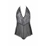 Боди Passion LEAFA BODY black, L/XL, на завязках, мягкая чашка, низ в виде шортиков - [Фото 3]