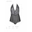 Боди Passion LEAFA BODY black, L/XL, на завязках, мягкая чашка, низ в виде шортиков - [Фото 5]