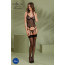 Корсет Passion LEAFA CORSET black L/XL, мягкие чашки, зажимы для чулок, стринги в комплекте - [Фото 6]