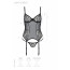 Корсет Passion LEAFA CORSET black, XXL/XXXL, мягкие чашки, зажимы для чулок, стринги в комплекте - [Фото 5]